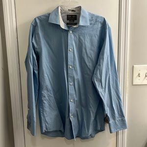 Black brown slim fit dress shirt